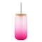 18oz. Frosted Glass Sublimation Tumbler with Bamboo Lid & Straw by Make Market®